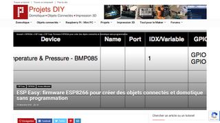 
                            8. ESP Easy: firmware ESP8266 pour créer des objets connectés et ...