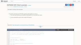 
                            13. ESP8266 WiFi Client example by mydeen - Codebender