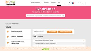 
                            2. Espace abonné | Bip&Go