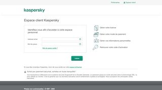 
                            5. Espace client - Acheter les antivirus Kaspersky sur la boutique en ...