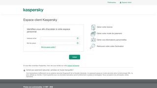 
                            6. Espace client - Acheter les antivirus Kaspersky sur la boutique en ...