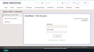 
                            4. Espace client - Banque Transatlantique