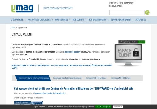 
                            7. Espace client centres de formation & Conseils Régionaux ... - YMAG