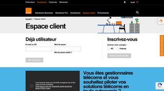 
                            10. Espace client - Espace client entreprise - Orange