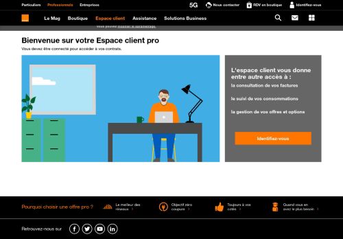
                            8. Espace client Orange pro – gestion de vos services en ligne