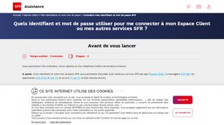 
                            2. Espace Client SFR : quels identifiant et mot de passe ?