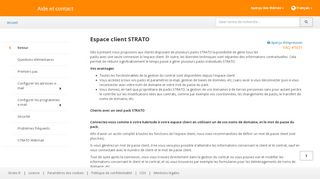 
                            2. Espace client STRATO