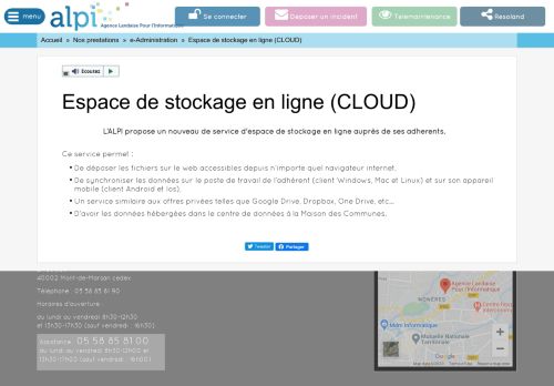 
                            5. Espace de stockage en ligne (CLOUD) / e-Administration / Nos ... - ALPI