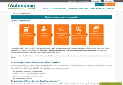 
                            11. Espace Intervenants - l'Autonomie.com