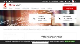 
                            4. Espace privé actionnaire - Groupe SEB