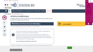 
                            4. Espace pro > Antivirus académique | Direction ... - Académie d'Amiens