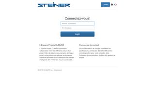 
                            9. Espace Projets OLMeRO - Page de connexion