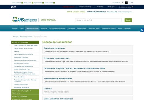 
                            4. Espaço do Consumidor - ANS - Agência Nacional de Saúde ...