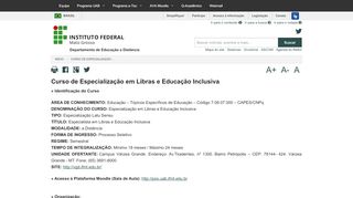 
                            5. Especialização em Libras e Educação Inclusiva - UAB/IFMT