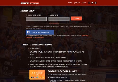 
                            11. ESPN Fan Advisors – Login