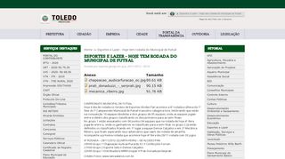 
                            11. Esportes e Lazer - Hoje tem rodada do Municipal de Futsal | Portal do ...