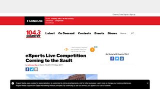 
                            10. eSports Live Competition Coming to the Sault - Country 104.3