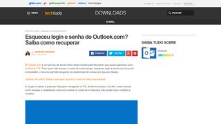 
                            13. Esqueceu login e senha do Outlook.com? Saiba como recuperar ...