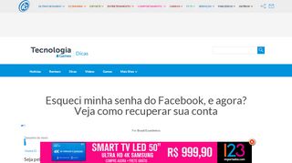 
                            13. Esqueci minha senha do Facebook, e agora? Como recuperar a conta ...