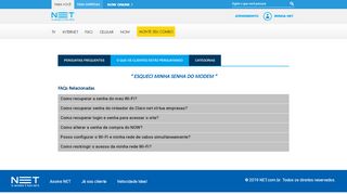 
                            5. ESQUECI MINHA SENHA DO MODEM - Ajuda Site Oficial da NET