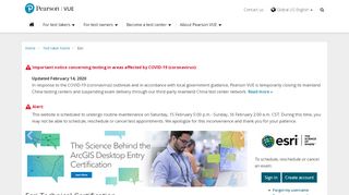 
                            12. Esri :: Pearson VUE