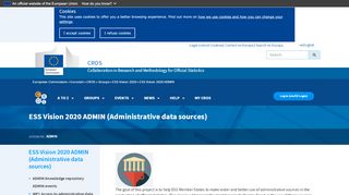 
                            13. ESS Vision 2020 ADMIN (Administrative data sources) - European ...