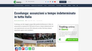 
                            12. Esselunga: assunzioni a tempo indeterminato in tutta Italia - Money.it