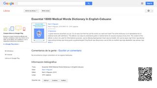 
                            13. Essential 18000 Medical Words Dictionary In English-Cebuano