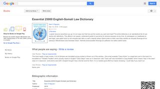 
                            8. Essential 25000 English-Somali Law Dictionary