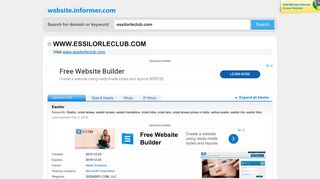 
                            3. essilorleclub.com at Website Informer. Essilor. Visit Essilor Leclub.