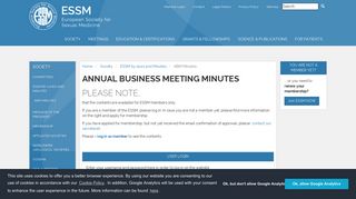 
                            12. ESSM - European Society for Sexual Medicine: ABM Minutes