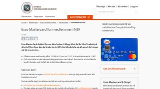 
                            11. Esso Mastercard for medlemmer i NSF - Norsk Sykepleierforbund