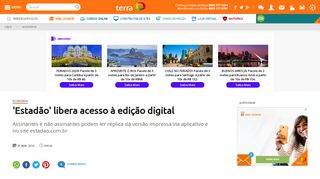 
                            11. 'Estadão' libera acesso à edição digital - Terra