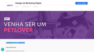 
                            3. Estágio de Marketing Digital - Petlove - Gupy