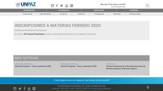 
                            1. Estamos procesando las inscripciones | Universidad ... - UnPaz