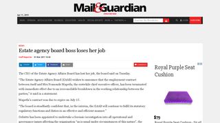 
                            10. Estate agency board boss loses her job | News | M&G