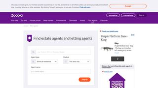 
                            2. Estate agents and letting agents - Search with Zoopla's AgentFinder