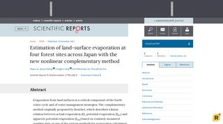 
                            5. Estimation of land-surface evaporation at four forest sites across ...