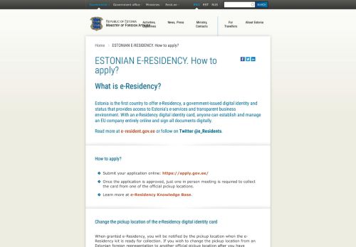 
                            13. ESTONIAN E-RESIDENCY. How to apply? | Ministry of Foreign Affairs