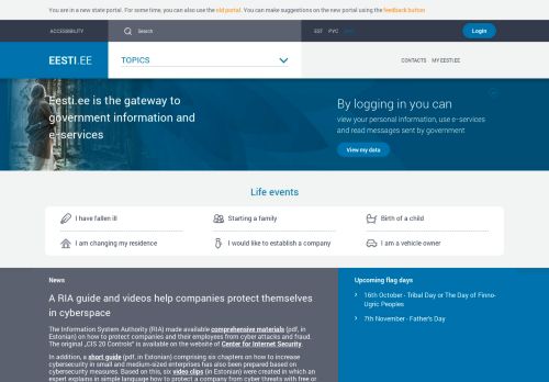 
                            10. Estonian government information portal | Eesti.ee