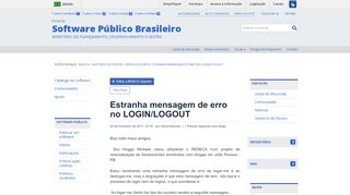 
                            8. Estranha mensagem de erro no LOGIN/LOGOUT - Redeca