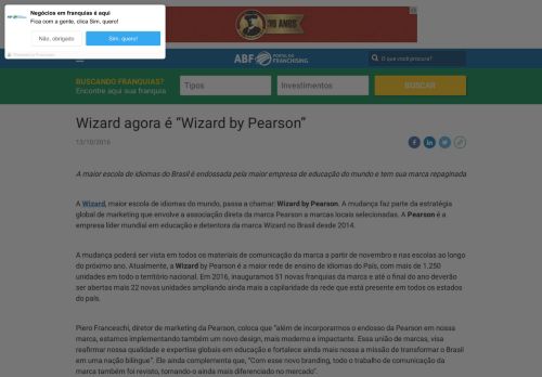 
                            10. Estratégia do grupo Pearson para escola de idiomas Wizard