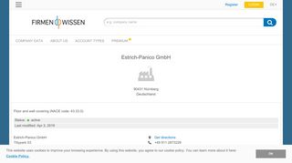 
                            9. Estrich-Panico GmbH, Nürnberg - Credit Report - FirmenWissen