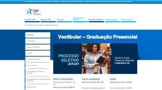 
                            3. Estude no UDF - Vestibular UDF - Cursos Presenciais e a Distância