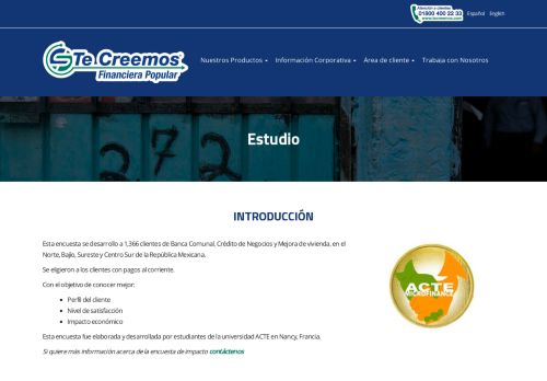 
                            4. Estudio - Te Creemos