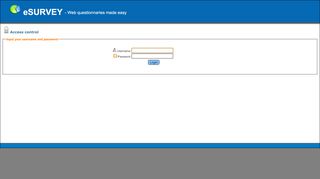 
                            4. eSurvey - Login