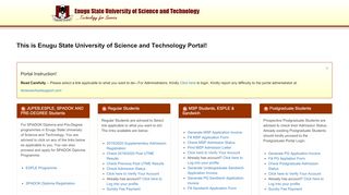 
                            12. ESUT Portal - Enugu State University of Science and Technology