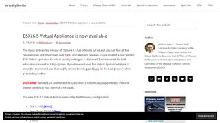 
                            11. ESXi 6.5 Virtual Appliance is now available - virtuallyGhetto