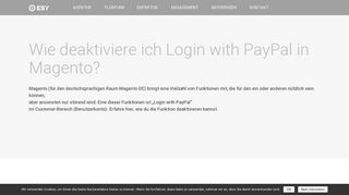 
                            1. ESY Werbeagentur | Login in with PayPal in Magento deaktivieren