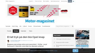 
                            10. Et let tryk på den blå Opel knap - Motor-magasinet